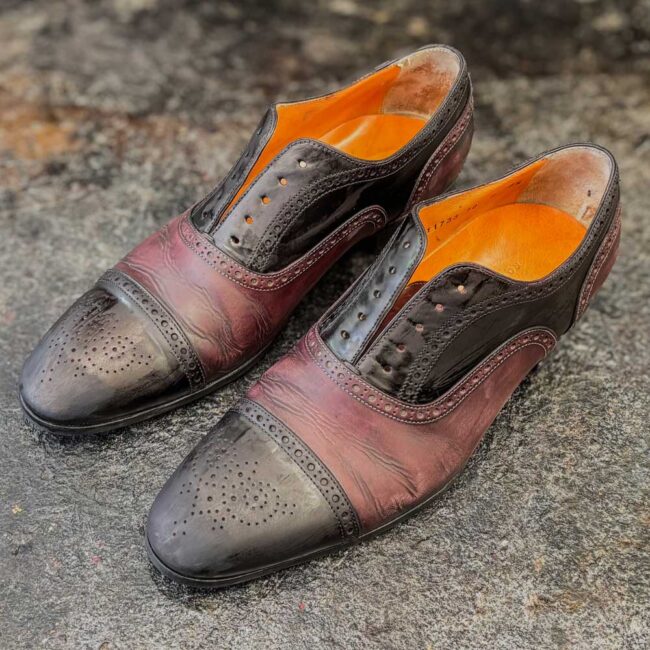 Santoni Carte Blanche make-over patina - The Royal Treatment