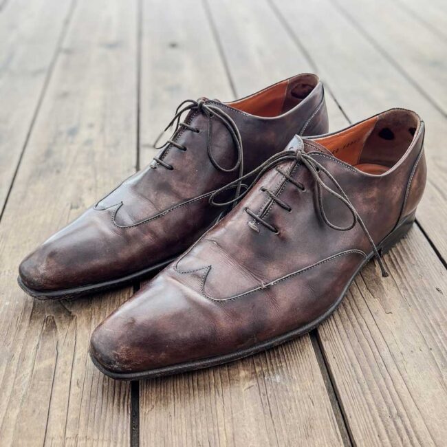 Santoni Carte Blanche make-over patina - The Royal Treatment